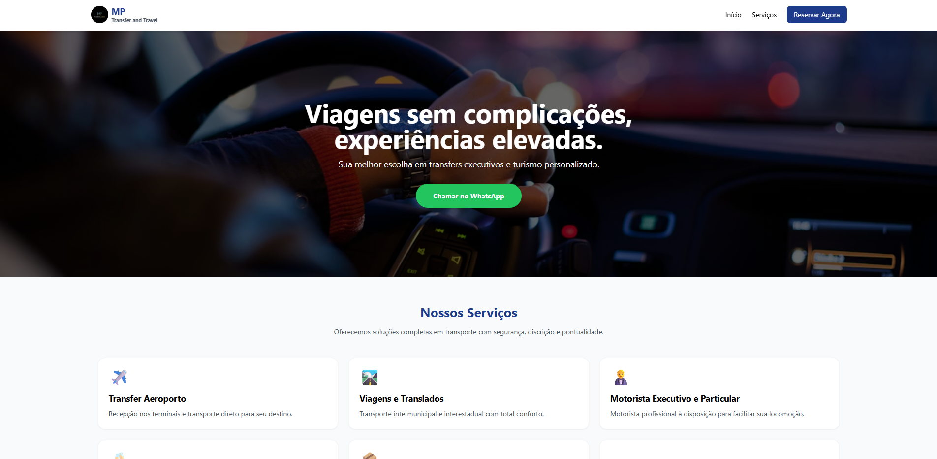 Preview do site MP Transfer & Travel